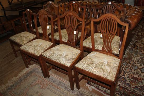 Set of 5 Georgian style dining chairs &  1 other(-)